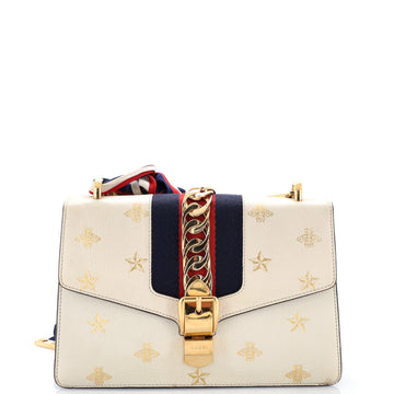 Gucci Sylvie Shoulder Bag Printed Leather Small