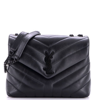 Saint Laurent Loulou Shoulder Bag Matelasse Chevron Leather Small