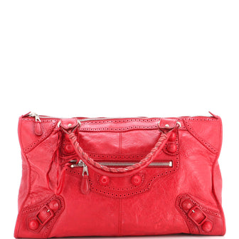 Balenciaga Work Covered Giant Brogues Bag Leather
