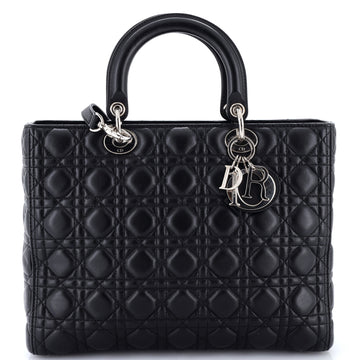 Christian Dior Lady Dior Bag Cannage Quilt Lambskin Large