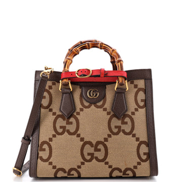 Gucci Diana NM Bamboo Handle Tote Jumbo GG Canvas Small