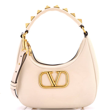 Valentino Garavani Stud Sign Zip Hobo Leather