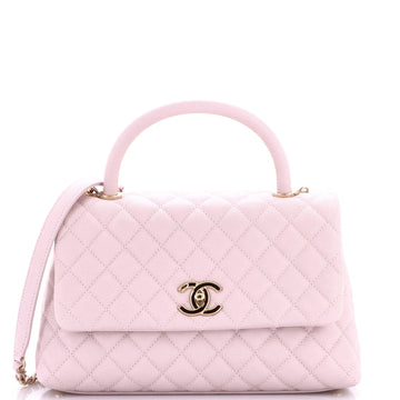 Chanel Coco Top Handle Bag Quilted Caviar Small