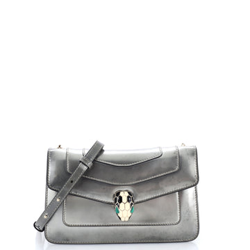 Bvlgari Serpenti Forever Shoulder Bag Metallic Leather Small