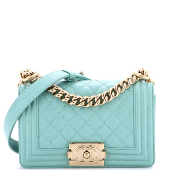 Chanel Boy Flap Bag Quilted Caviar Small