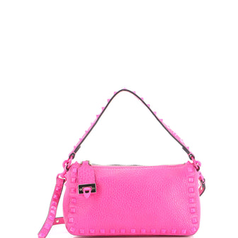 Valentino Garavani Rockstud Zip Pochette Shoulder Bag Leather Small