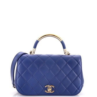 Chanel Carry Chic Flap Bag Quilted Lambskin Medium