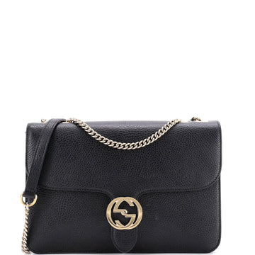 Gucci Interlocking Shoulder Bag Leather Medium