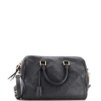 Louis Vuitton Speedy Bandouliere Bag Monogram Empreinte Leather 30