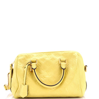 Louis Vuitton Speedy Bandouliere Bag Monogram Empreinte Leather 25