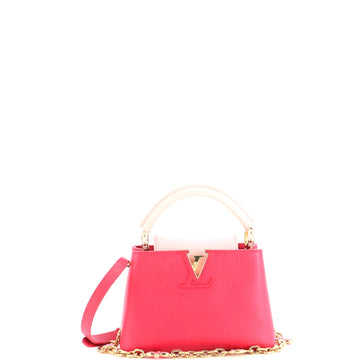 Louis Vuitton Flower Chain Capucines Bag Leather Mini