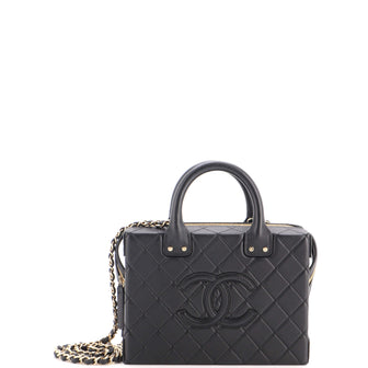 Chanel CC Square Convertible Vanity Case Quilted Calfskin Medium