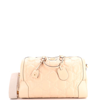 Gucci Convertible Boston Top Handle Bag GG Matelasse Leather Medium