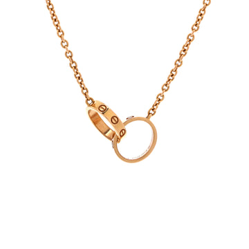 Cartier Love Interlocking Necklace 18K Rose Gold