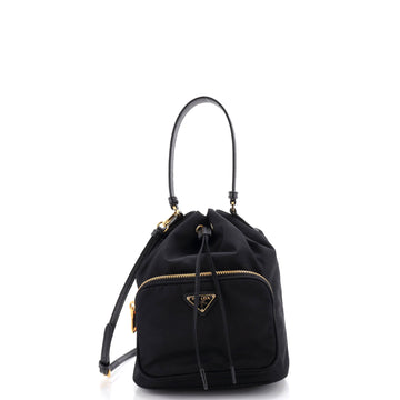Prada Drawstring Bucket Bag Tessuto Small