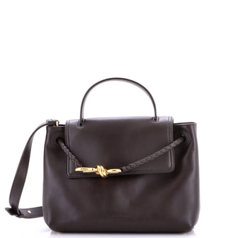 Bottega Veneta Ciao Ciao Top Handle Bag Leather with Intrecciato Detail Small
