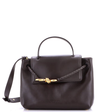 Bottega Veneta Ciao Ciao Top Handle Bag Leather with Intrecciato Detail Small