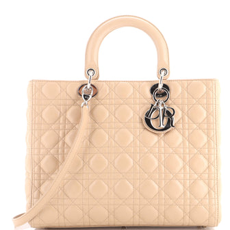 Christian Dior Lady Dior Bag Cannage Quilt Lambskin Large