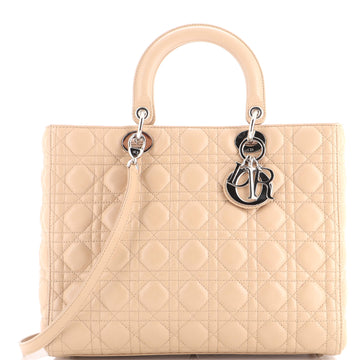 Christian Dior Lady Dior Bag Cannage Quilt Lambskin Large