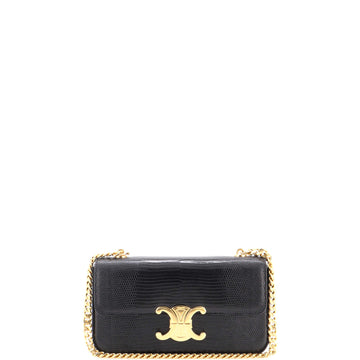 Celine Claude Chain Shoulder Bag Lizard