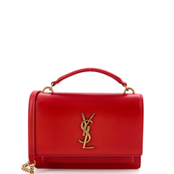 Saint Laurent Sunset Top Handle Chain Wallet Leather