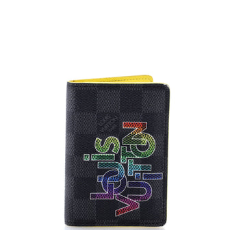 Louis Vuitton Pocket Organizer Limited Edition Interlinked Logo Damier Graphite
