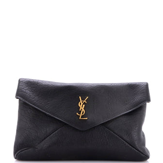 Saint Laurent Cassandre Envelope Clutch Leather Large