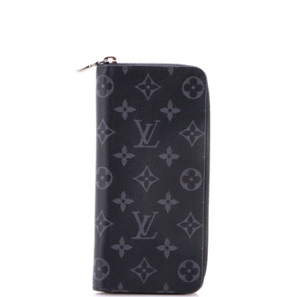 Louis Vuitton Zippy Wallet Monogram Eclipse Canvas Vertical