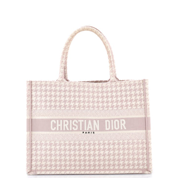 Christian Dior Book Tote Houndstooth Canvas Medium