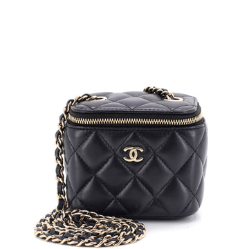 Chanel Classic Vanity Case with Chain Quilted Lambskin Mini