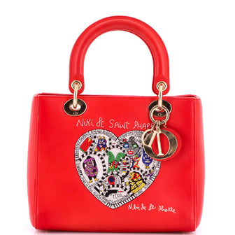 Christian Dior Lady Dior Bag Limited Edition Niki de Saint Phalle Embroidered Leather Medium
