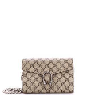 Gucci Dionysus Chain Wallet GG Coated Canvas Small