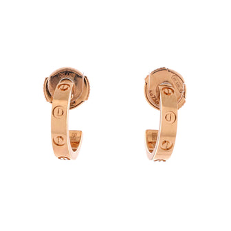 Cartier Love Hoop Earrings 18K Rose Gold Small