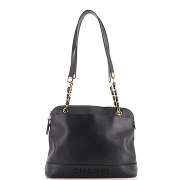 Chanel Vintage Zipped Chain Tote Caviar Medium