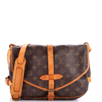 Louis Vuitton Saumur Handbag Monogram Canvas 30