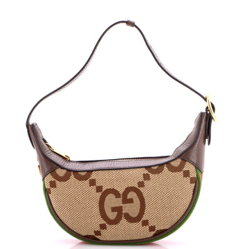 Gucci Ophidia Half Moon Bag Jumbo GG Canvas Mini