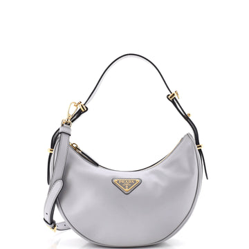 Prada Arque Half Moon Hobo Leather Mini