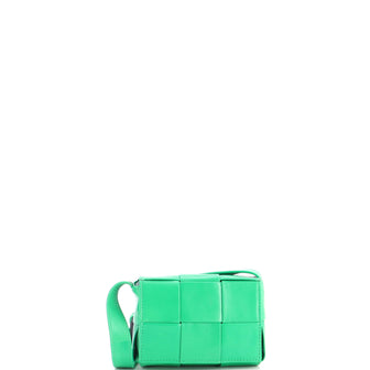 Bottega Veneta Cassette Crossbody Bag Maxi Intrecciato Leather Candy