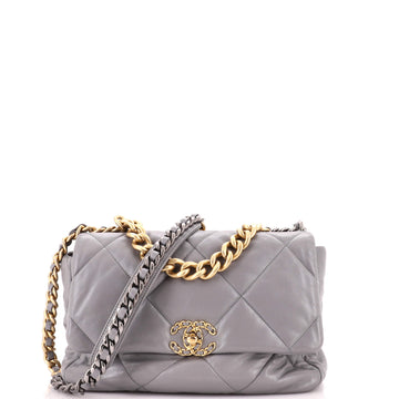 Chanel 19 Flap Bag Quilted Leather Large