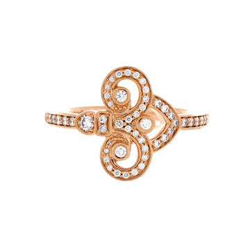Tiffany & Co. Fleur de Lis Key Ring 18K Rose Gold and Diamonds