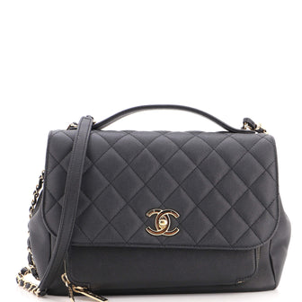 Chanel Business Affinity Flap Bag Quilted Caviar Large