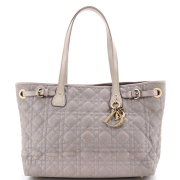Christian Dior Panarea Tote Cannage Quilt Canvas Small