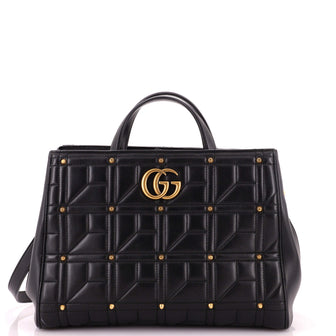 Gucci GG Marmont Tote Studded Matelasse Leather Medium