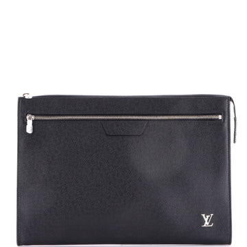 Louis Vuitton Zip Pochette Taiga Leather 24 Heures