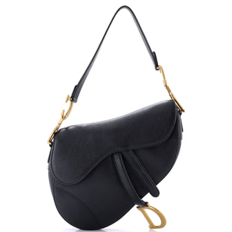Christian Dior Saddle Handbag Leather Medium