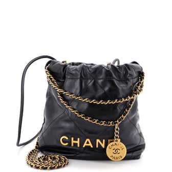 Chanel 22 Chain Hobo Quilted Calfskin Mini