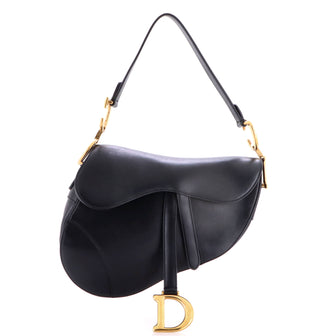 Christian Dior Saddle Handbag Leather Medium