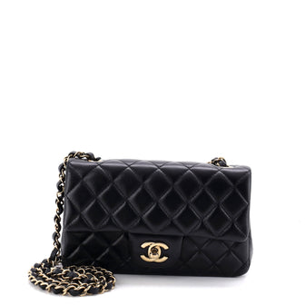 Chanel Classic Single Flap Bag Quilted Lambskin Mini