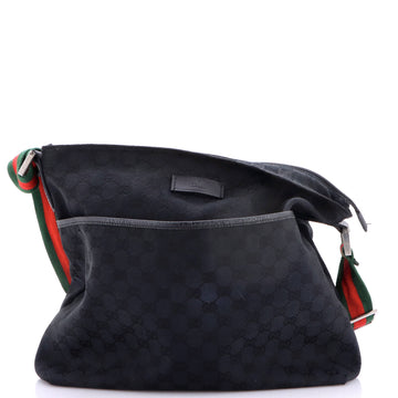 Gucci Front Pocket Web Messenger GG Canvas Medium