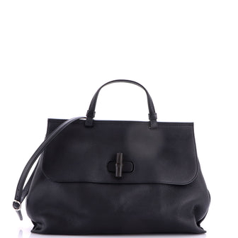 Gucci Bamboo Daily Top Handle Bag Leather Large